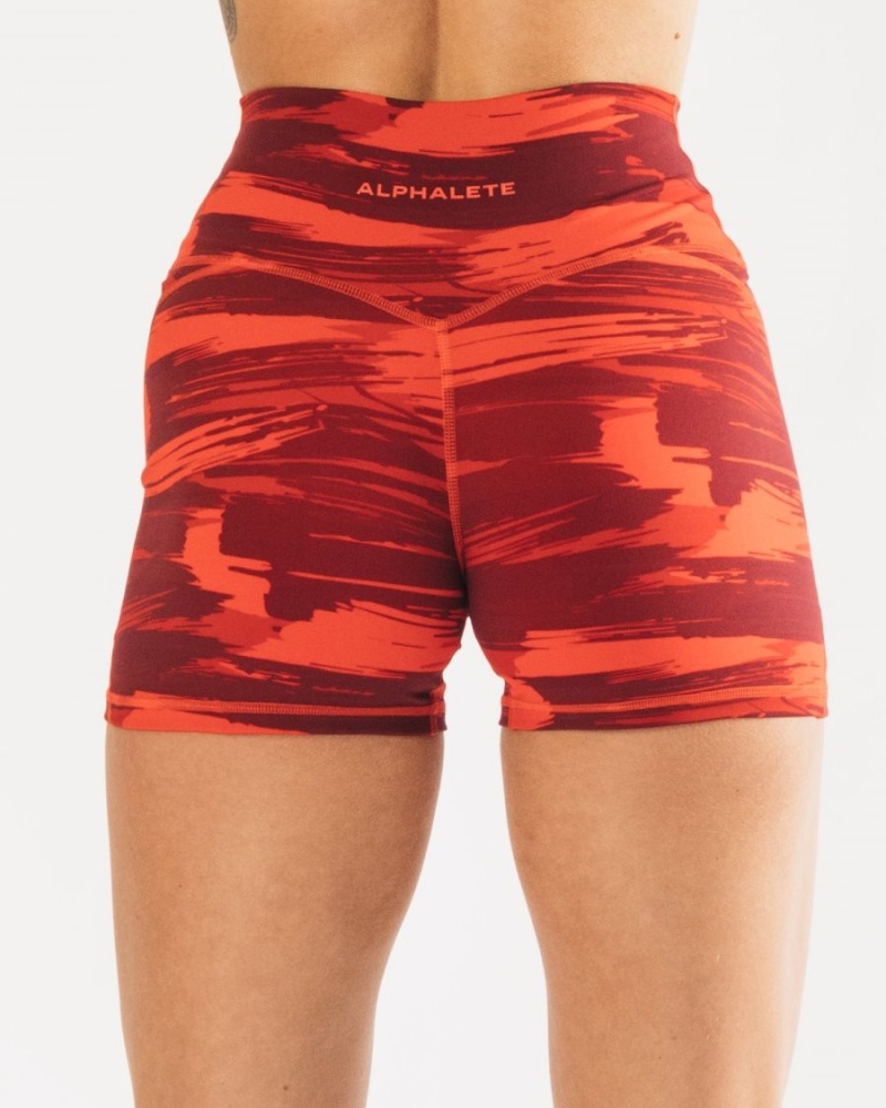 Infrared Canvas Camo Alphalete Surface Power Short 5" Women's Shorts | 2369085-MS