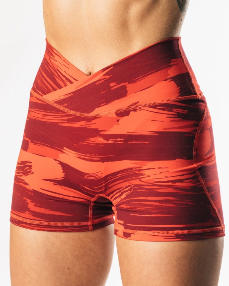 Infrared Canvas Camo Alphalete Surface Power Short 5" Women's Shorts | 2369085-MS