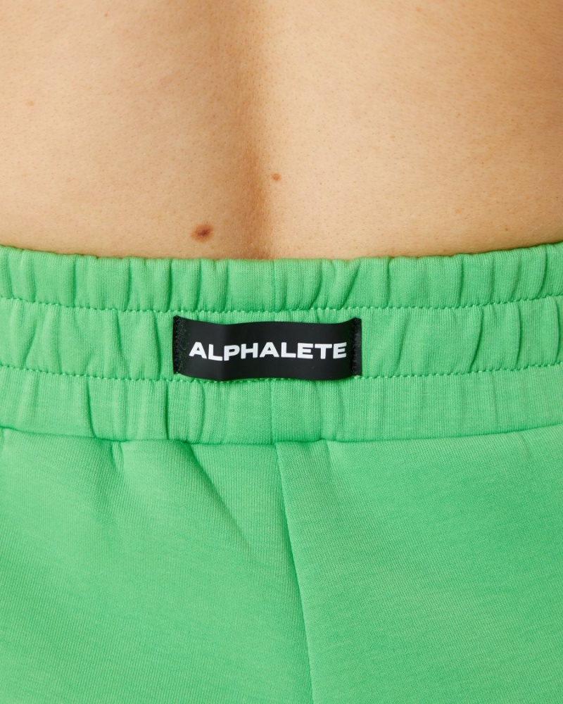 Irish Green Alphalete ELMTS Athletic Short 3.5" Women's Shorts | 3912084-ZG