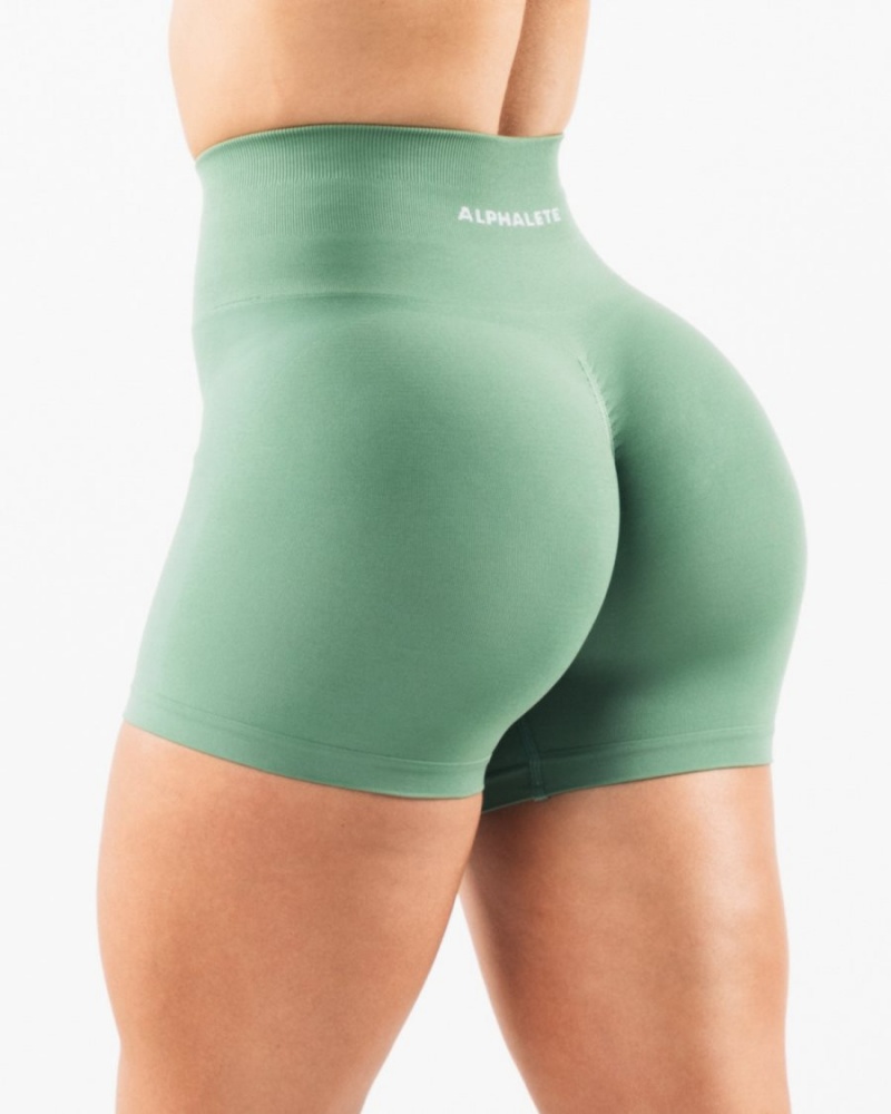 Jade Alphalete Amplify Short 4.5" Women\'s Shorts | 0296458-YE