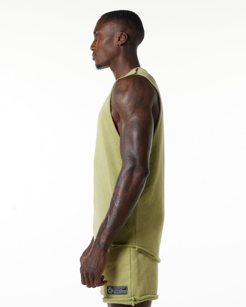 Jade Green Alphalete Very Terry Cutoff Men's Stringers | 7436102-WI