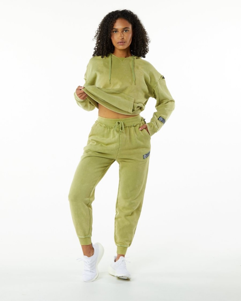 Jade Green Alphalete Very Terry Hoodie Women's Hoodie | 5407912-TQ