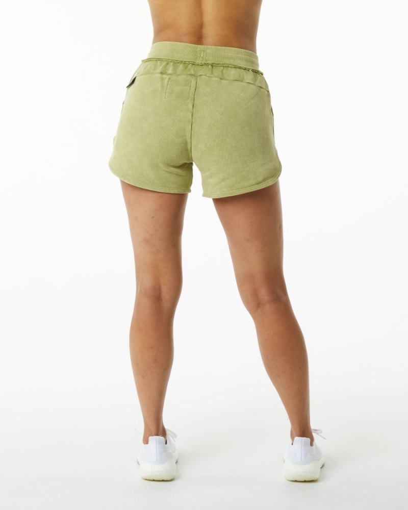 Jade Green Alphalete Very Terry Short Women's Shorts | 3210594-AS