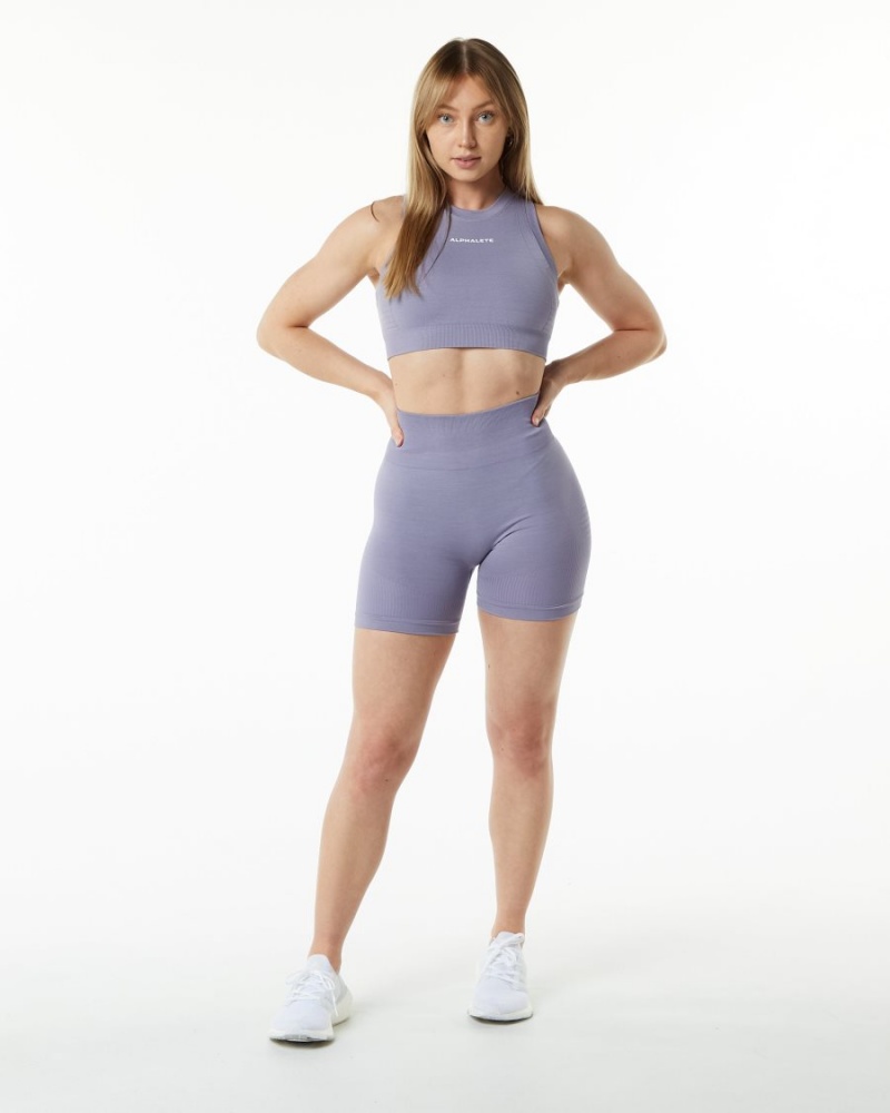 Lavender Alphalete Ozone Short 5.5" Women's Shorts | 2495710-HC