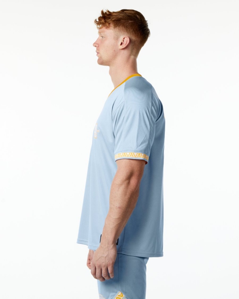 Light Blue Alphalete Varsity NFL Jersey Men's Shirts | 1406925-AK