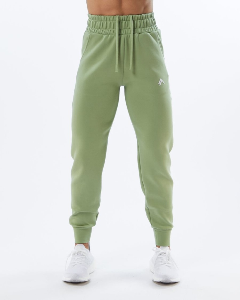 Light Green Alphalete ELMTS Cuffed Jogger Women's Jogger | 9067831-IW