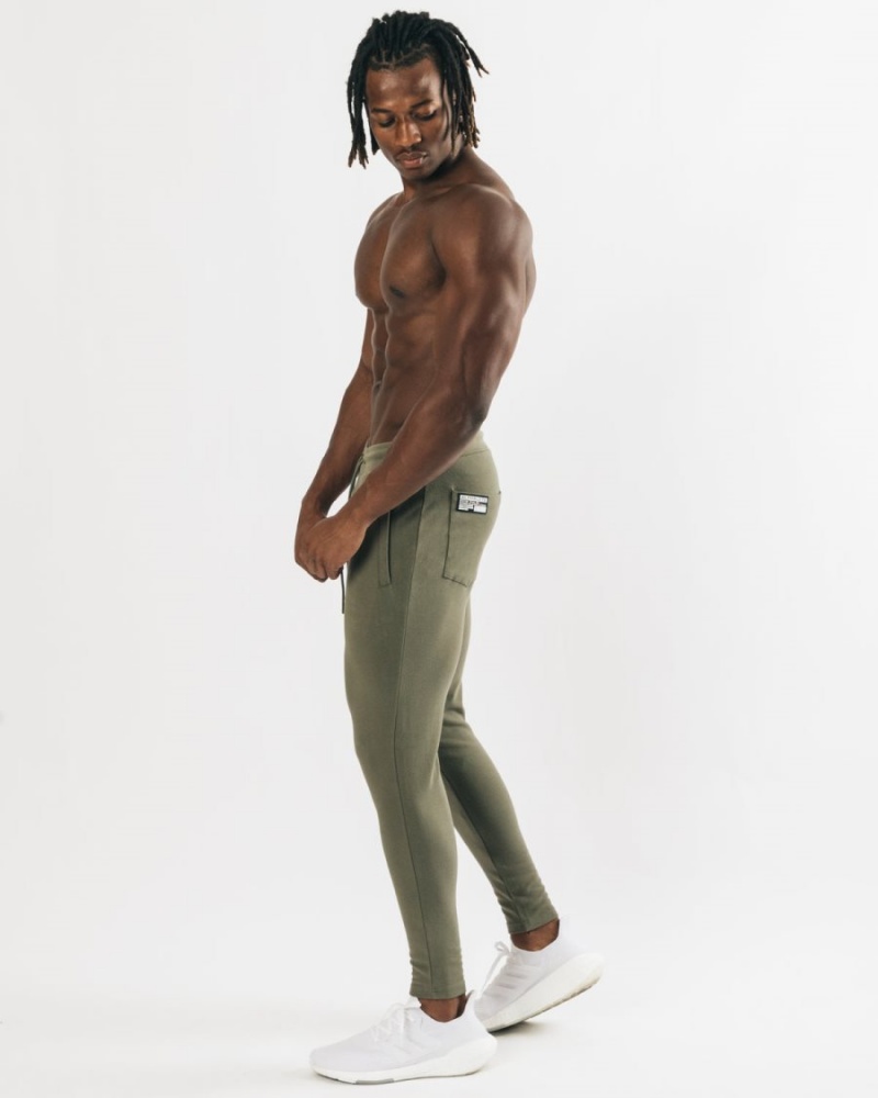 Light Olive Alphalete Identity Jogger Men's Jogger | 5732894-FM