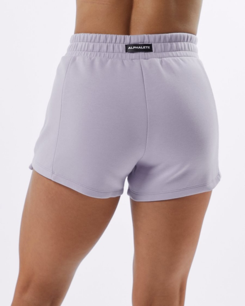 Lilac Alphalete ELMTS Athletic Short 3.5" Women's Shorts | 8659024-NT