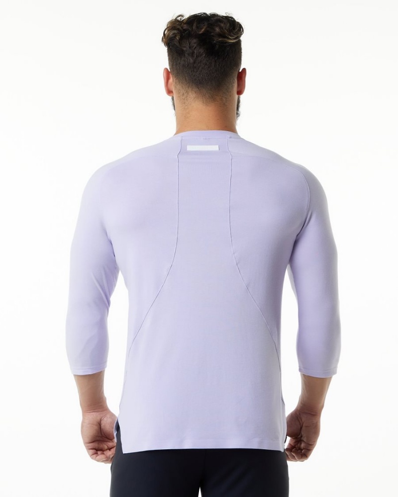 Lilac Haze Alphalete Evo 3/4 Sleeve Tee Men's Shirts | 7203869-NX