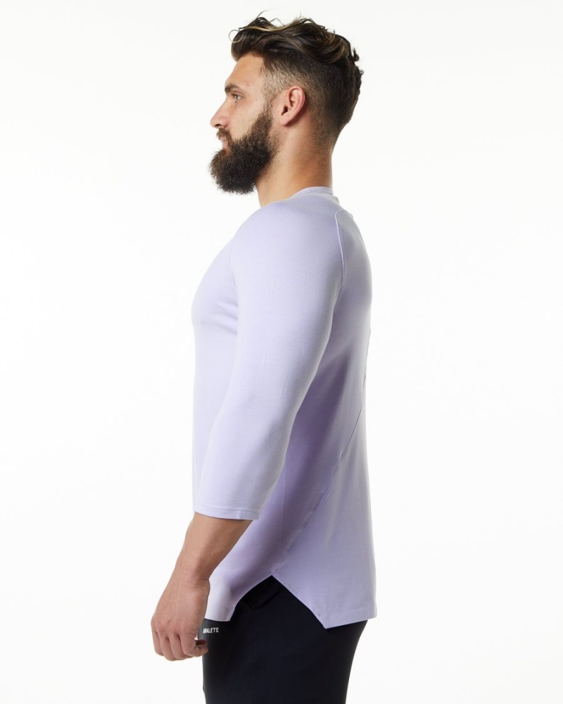 Lilac Haze Alphalete Evo 3/4 Sleeve Tee Men's Shirts | 7203869-NX