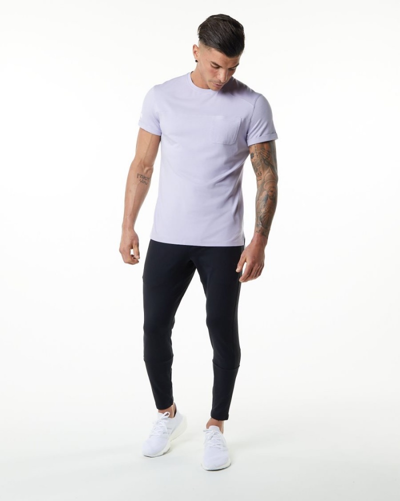 Lilac Haze Alphalete Evo Pocket Tee Men's Shirts | 2143986-FS