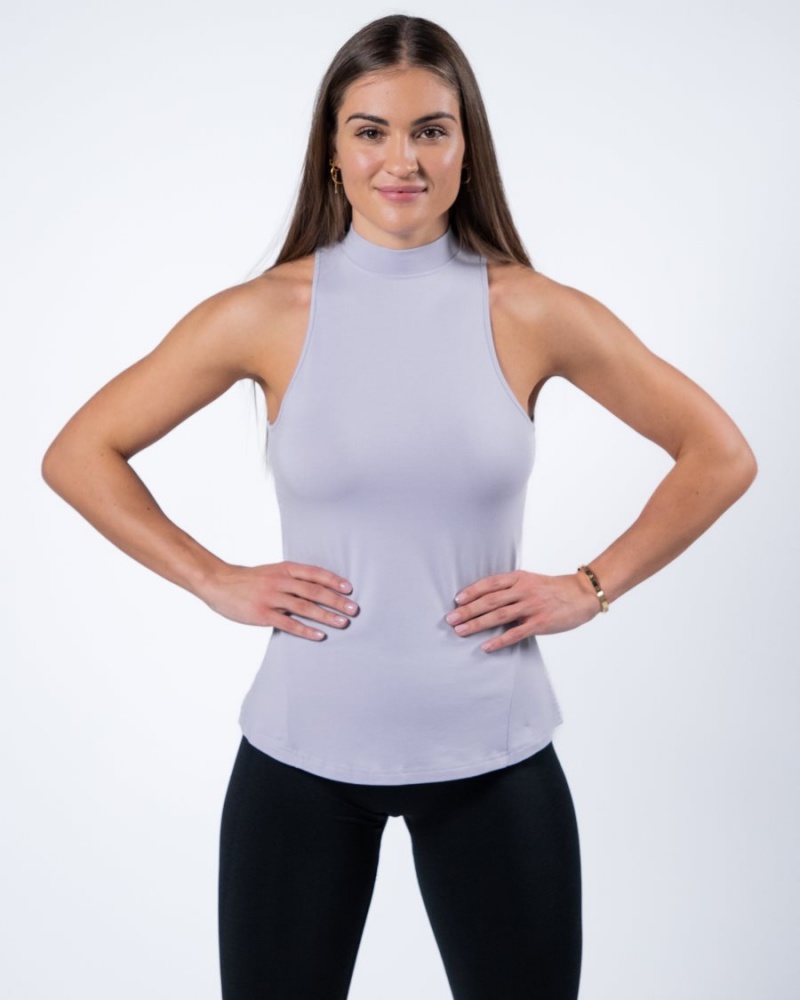 Lilac Haze Alphalete Evo Tank Women\'s Tank Top | 2603578-PJ