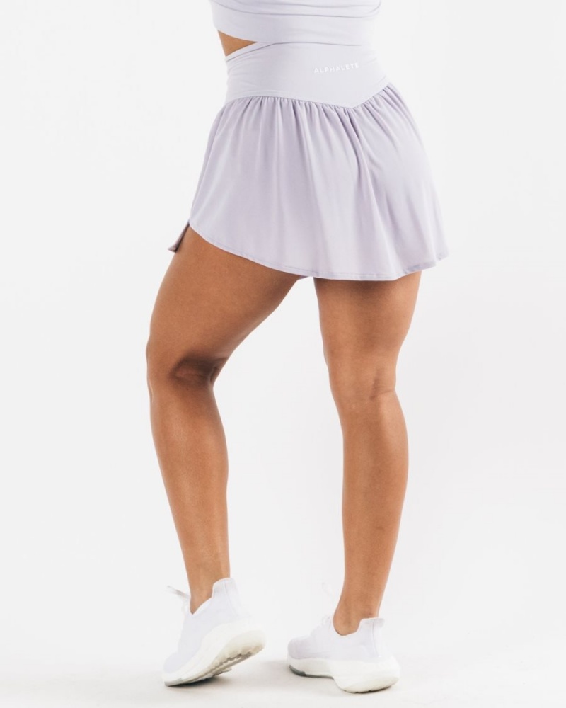 Lilac Haze Alphalete Trace Skirt Women's Skirts | 1703824-ZY