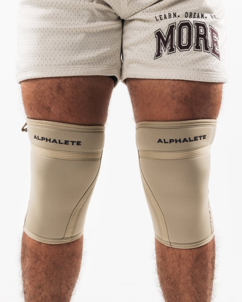 Linen Alphalete Knee Sleeves Men's Accessories | 1204658-EF