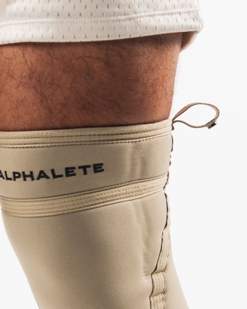 Linen Alphalete Knee Sleeves Men's Accessories | 1204658-EF