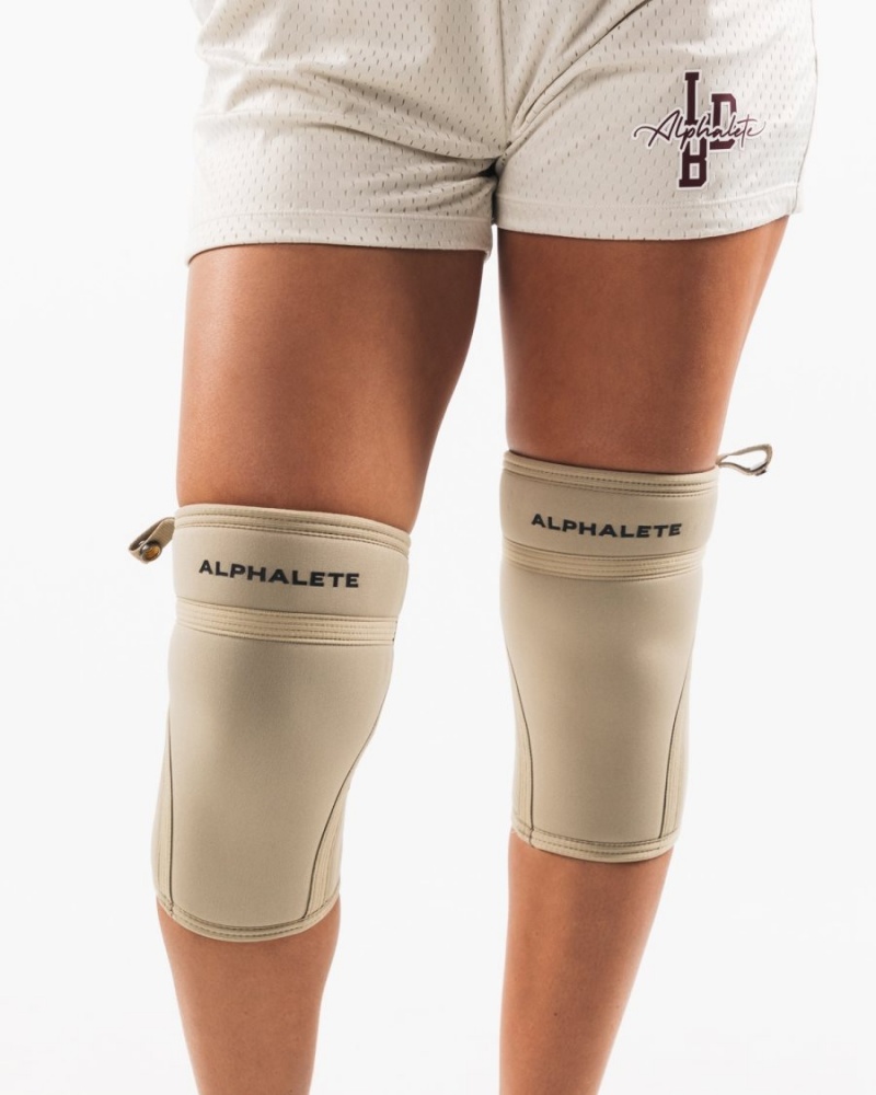 Linen Alphalete Knee Sleeves Men's Accessories | 1204658-EF