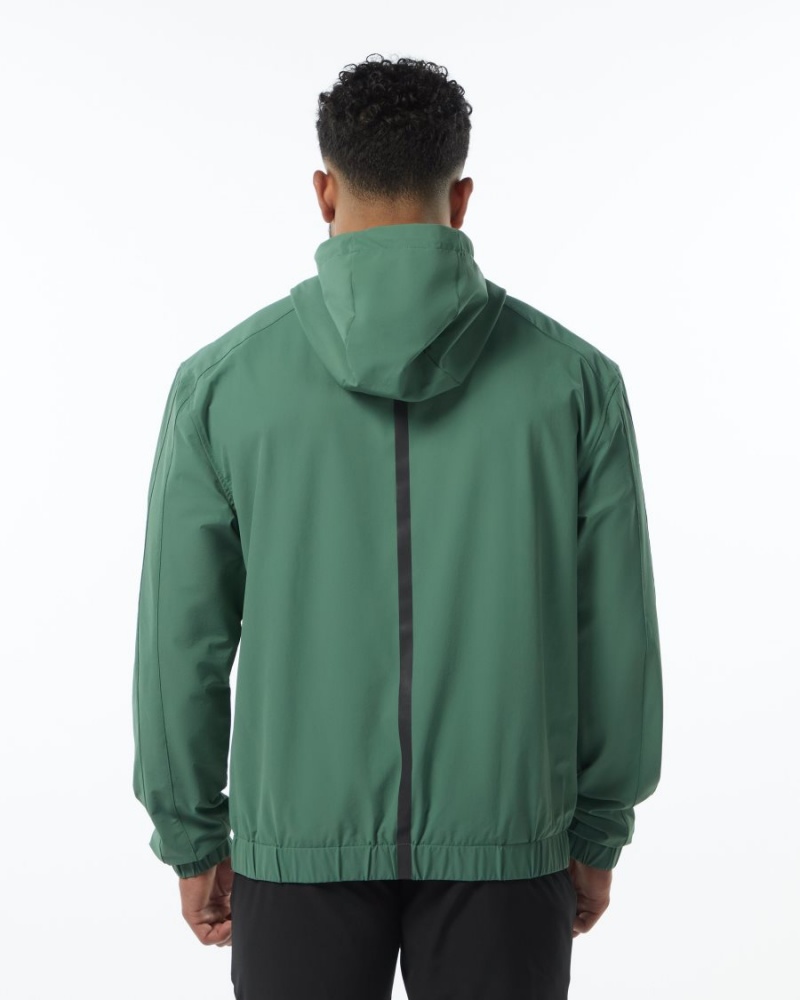 Luxury Green Alphalete Infinity Tech Jacket Men's Jackets | 3764802-OX