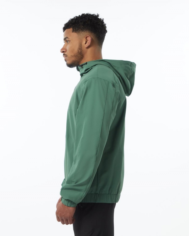 Luxury Green Alphalete Infinity Tech Jacket Men's Jackets | 3764802-OX