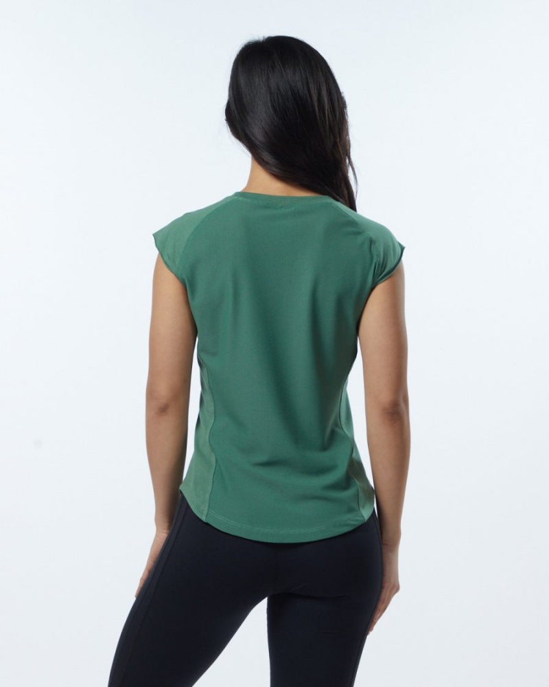 Luxury Green Alphalete Velocity Tee Women's Shirts | 6850234-IZ