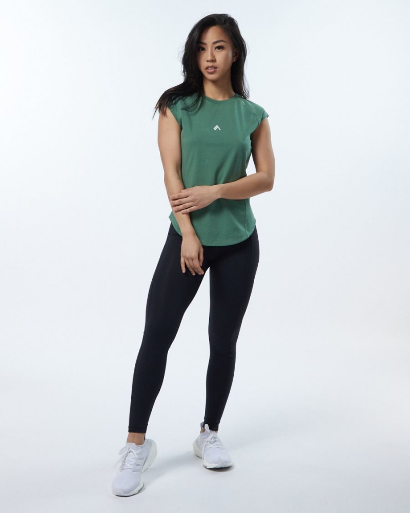 Luxury Green Alphalete Velocity Tee Women's Shirts | 6850234-IZ