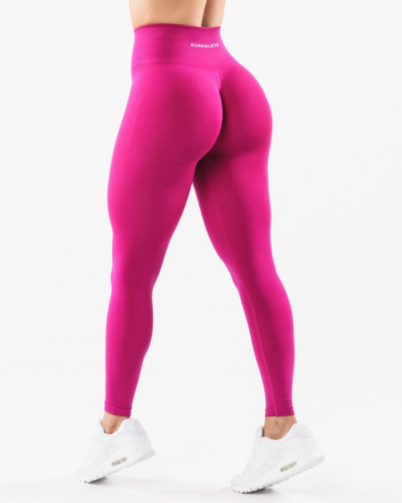 Magenta Alphalete Amplify Legging Women\'s Leggings | 4135270-KD