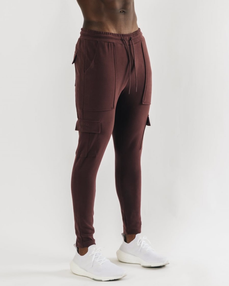 Mahogany Alphalete Identity Cargo Men's Jogger | 5917620-VQ