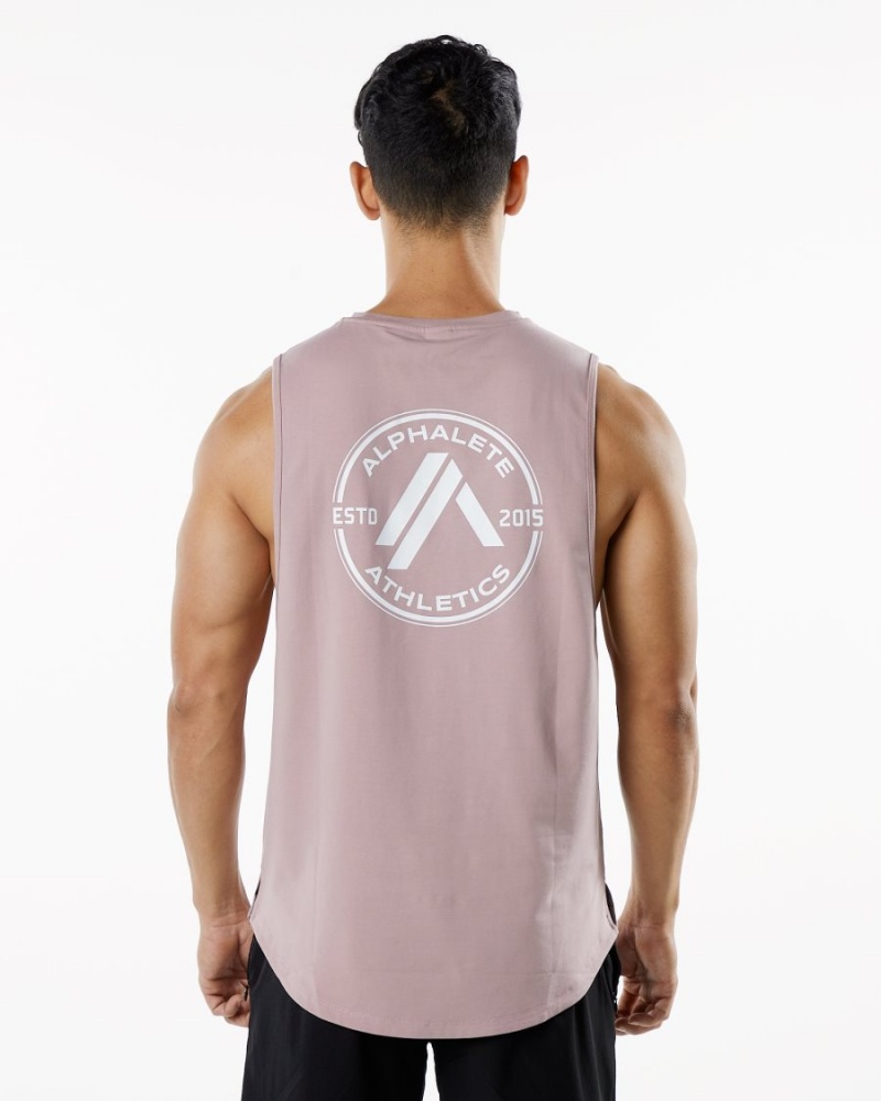 Mauve Alphalete Dynasty Tank Men's Tanks | 8472659-RC