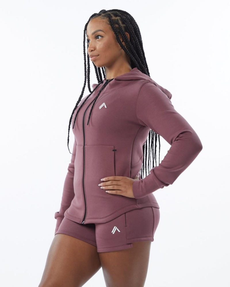 Mauve Alphalete ELMTS Athletic Jacket Women's Jackets | 6285147-VD