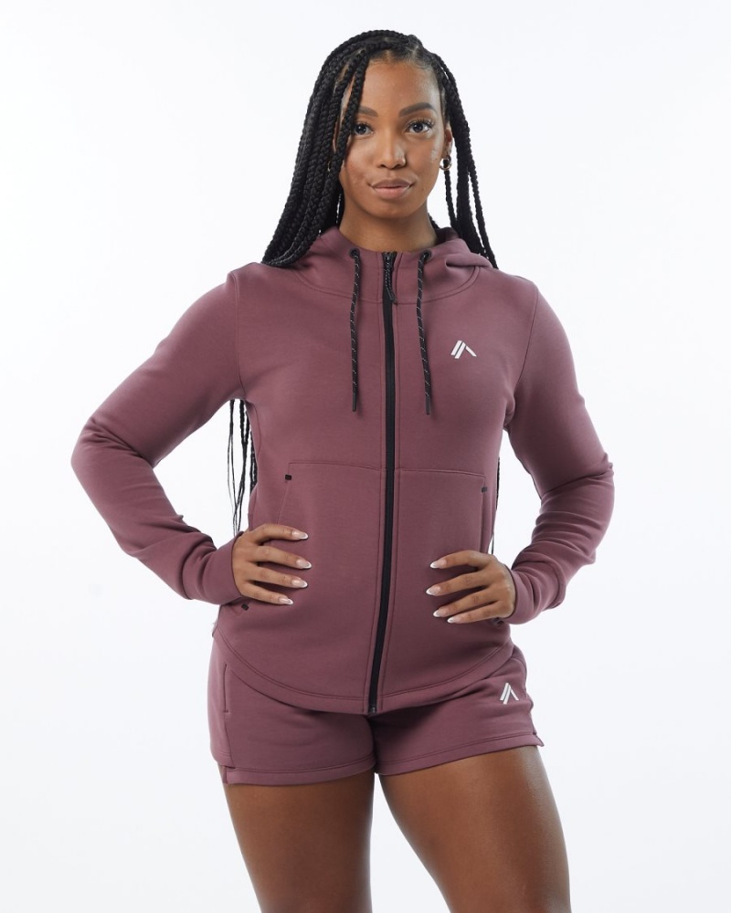 Mauve Alphalete ELMTS Athletic Jacket Women's Jackets | 6285147-VD