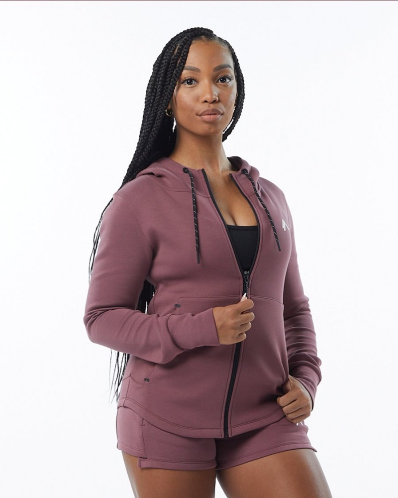 Mauve Alphalete ELMTS Athletic Jacket Women\'s Jackets | 6285147-VD