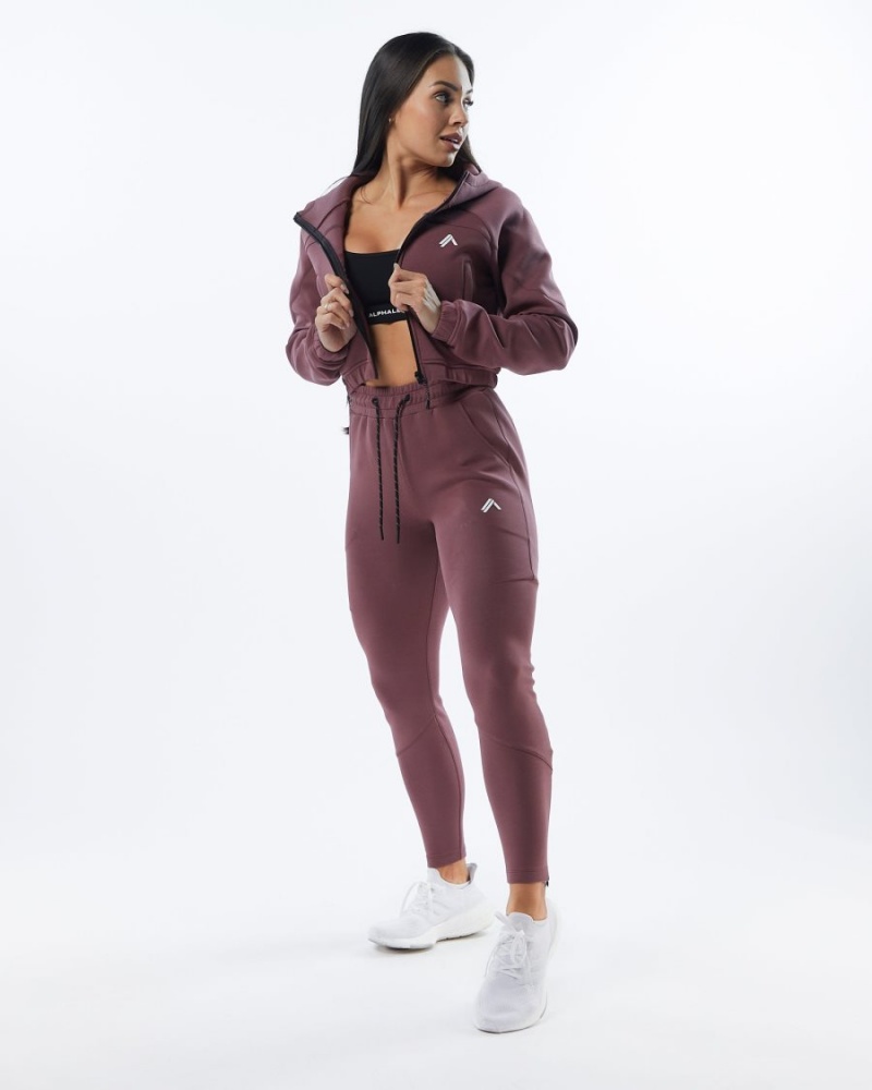 Mauve Alphalete ELMTS Zip Jogger Women's Jogger | 4789536-UP