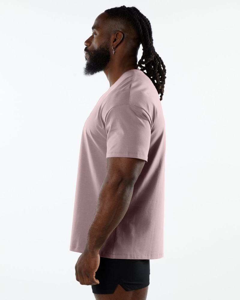 Mauve Alphalete Emblem Tee Men's Shirts | 9034268-AJ