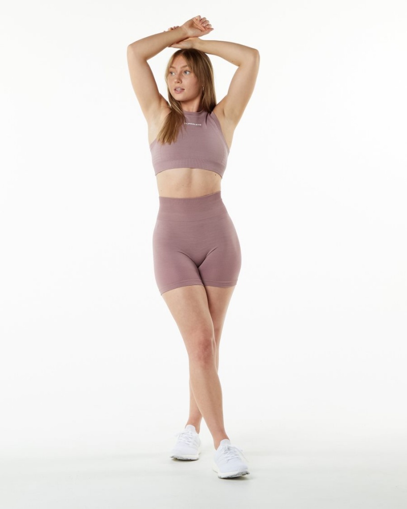 Mauve Alphalete Ozone Short 5.5" Women's Shorts | 7380156-LY