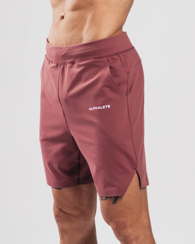 Mauve Alphalete Trace Short 8" Men's Shorts | 3018627-UK