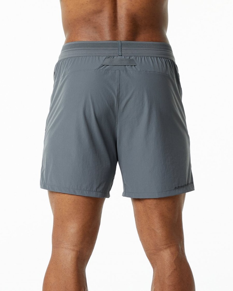 Medium Grey Alphalete Studio Short 6" Men's Shorts | 0271869-YM