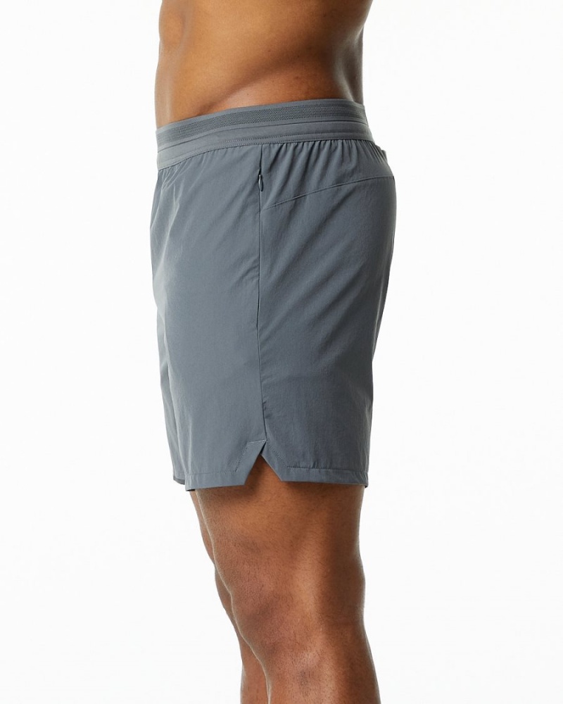 Medium Grey Alphalete Studio Short 6" Men's Shorts | 0271869-YM