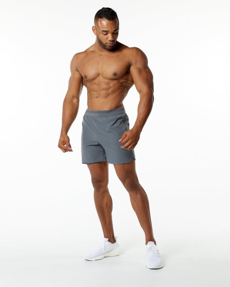 Medium Grey Alphalete Studio Short 6" Men's Shorts | 0271869-YM