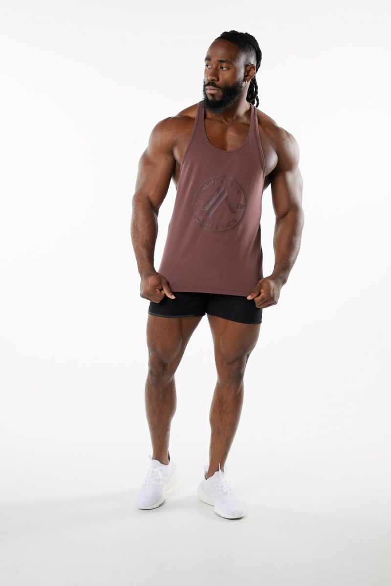 Merlot Alphalete Dynasty Stringer Men's Stringers | 5017634-NI