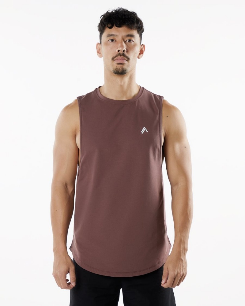 Merlot Alphalete Dynasty Tank Men\'s Tanks | 9586423-YM