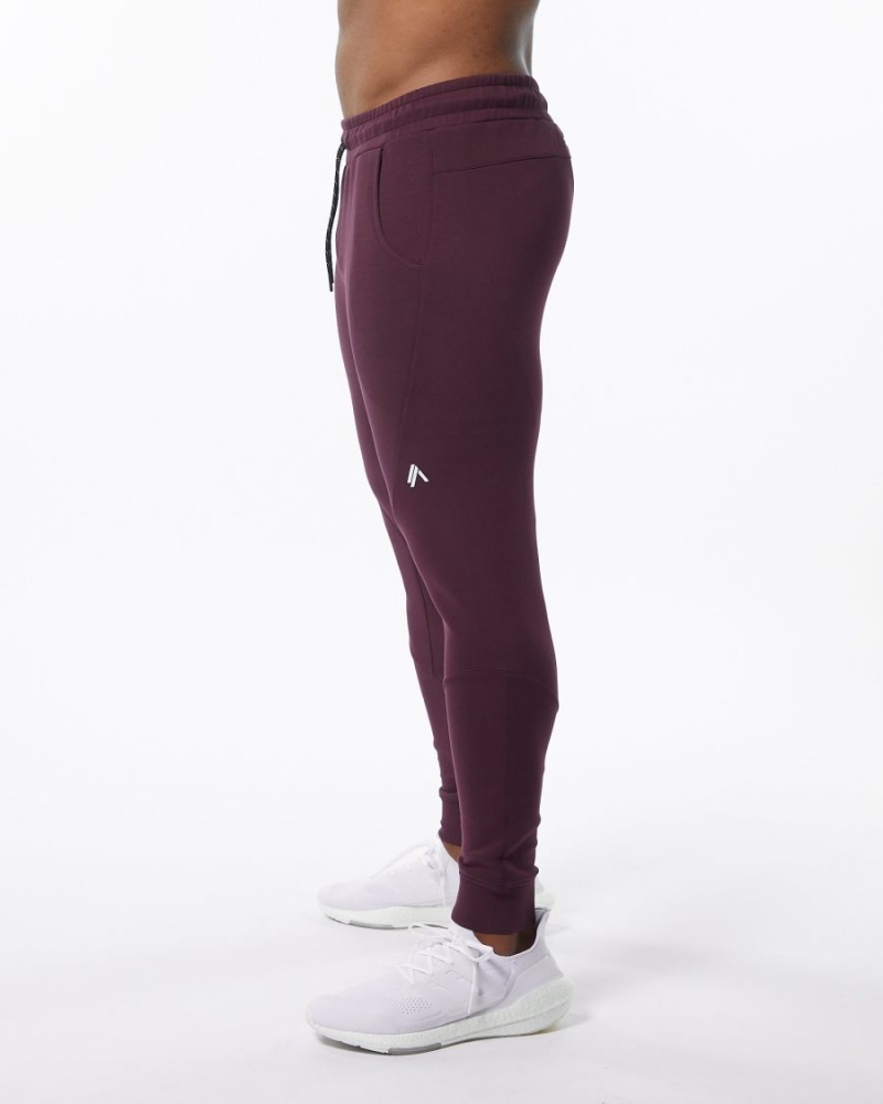 Merlot Alphalete ELMTS Cuffed Jogger Men's Jogger | 1354768-YZ