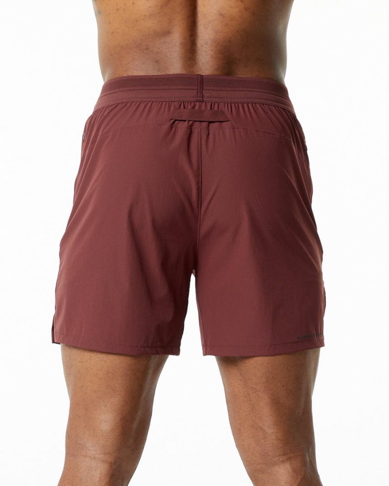 Merlot Alphalete Studio Short 6" Men's Shorts | 2546870-JX