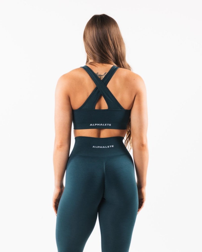 Midnight Alphalete Amplify Bra Women's Sports Bra | 8562790-XR