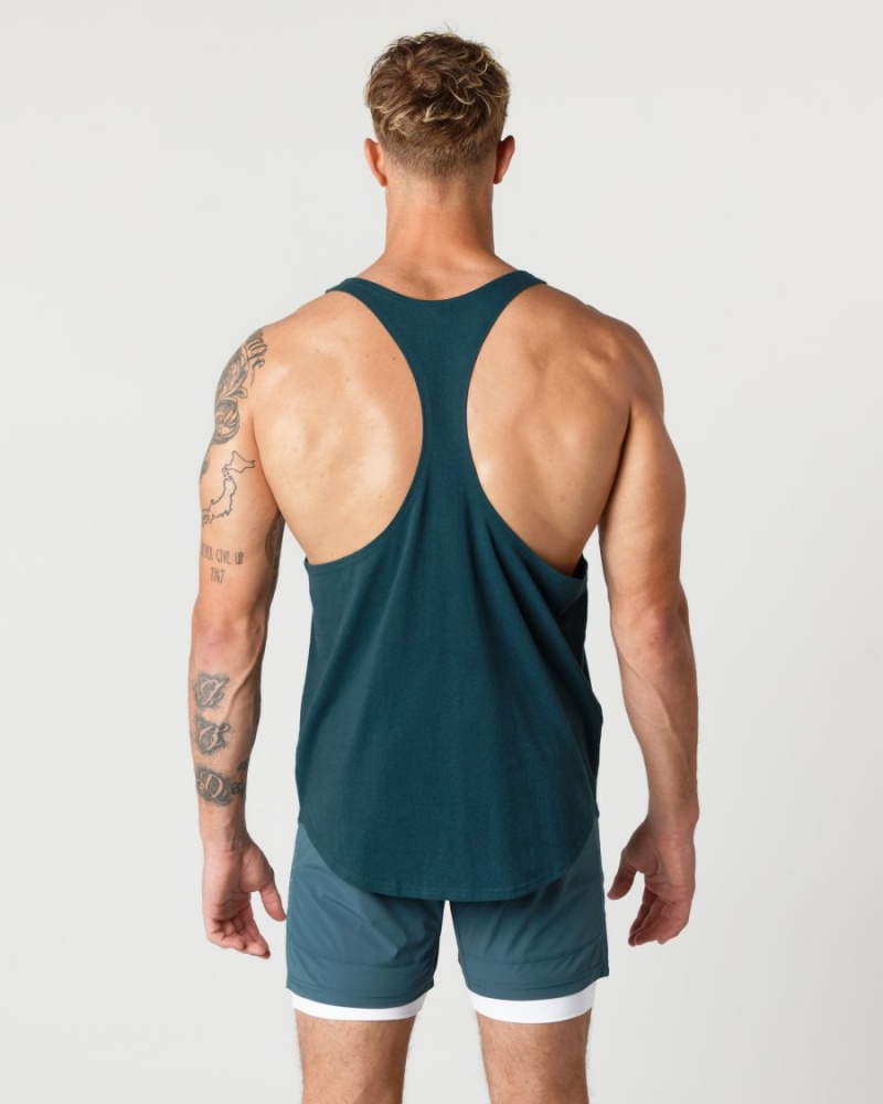 Midnight Alphalete Heavy Cotton Core Stringer Men's Stringers | 1687930-OK