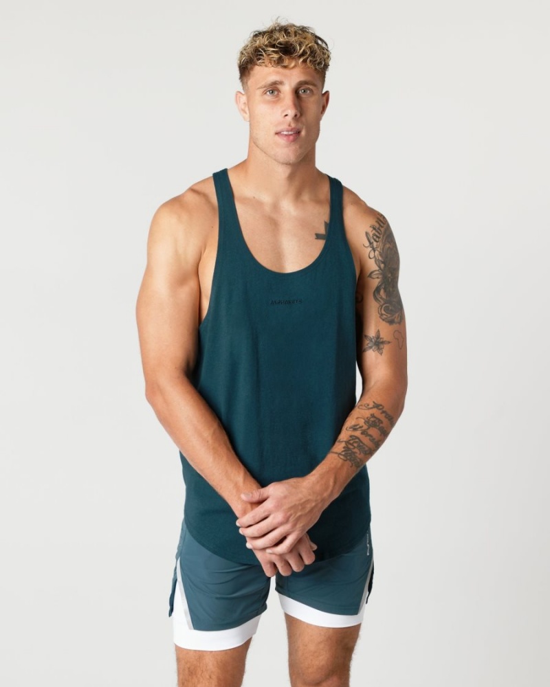 Midnight Alphalete Heavy Cotton Core Stringer Men\'s Stringers | 1687930-OK