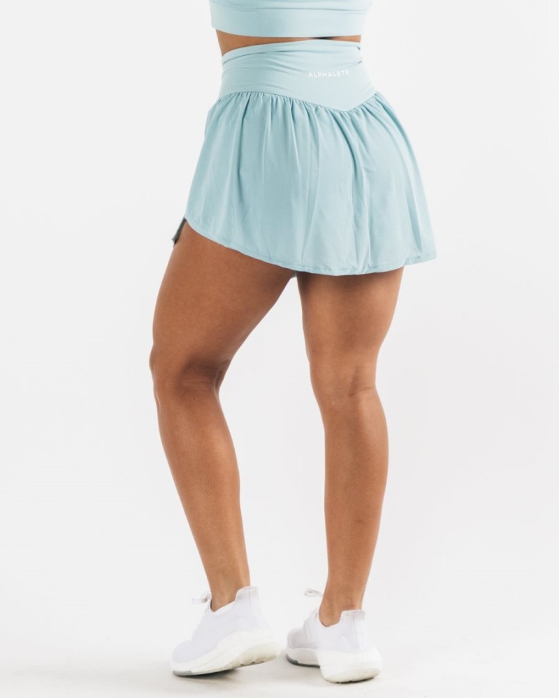 Mirage Blue Alphalete Trace Skirt Women's Skirts | 0931847-MT