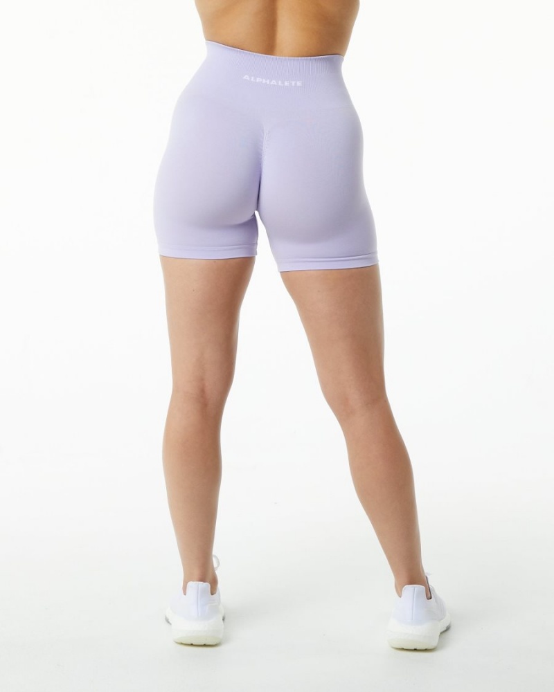 Misty Lilac Alphalete Amplify Short 4.5" Women's Shorts | 2915307-YS