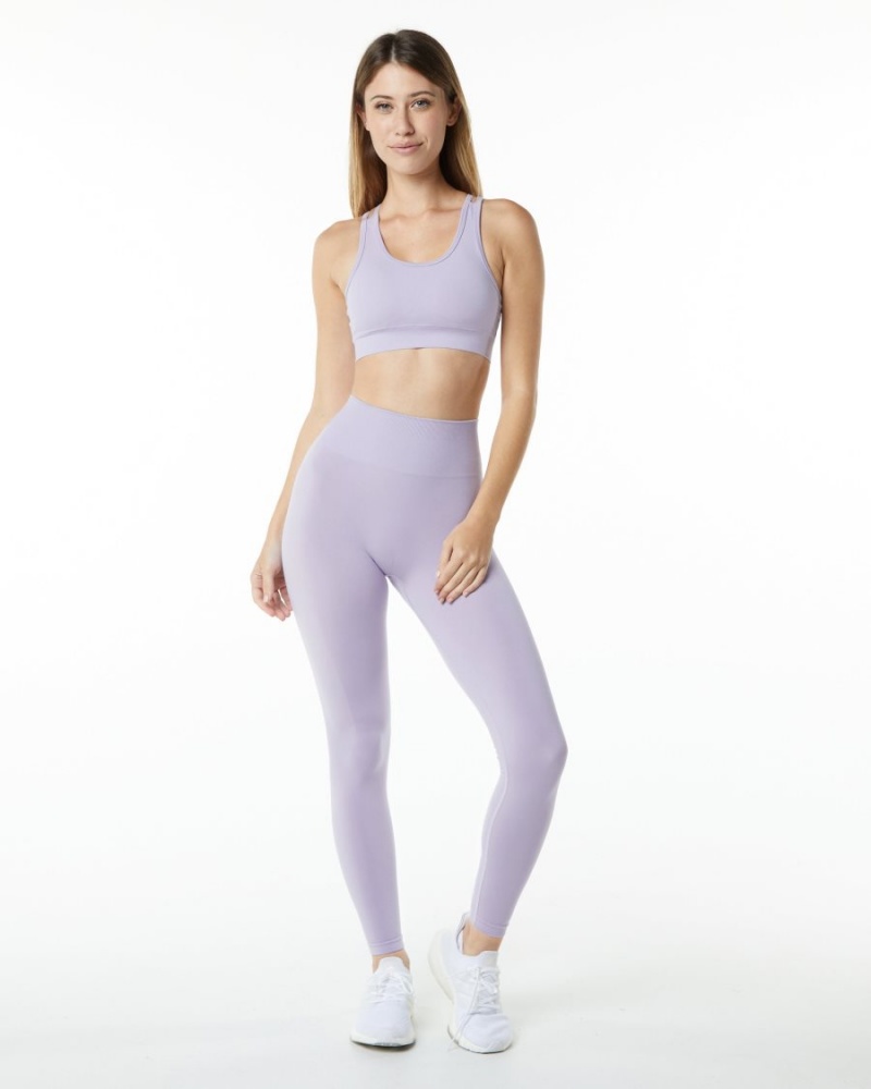 Misty Lilac Alphalete Revival Bra Women's Sports Bra | 2065198-JK