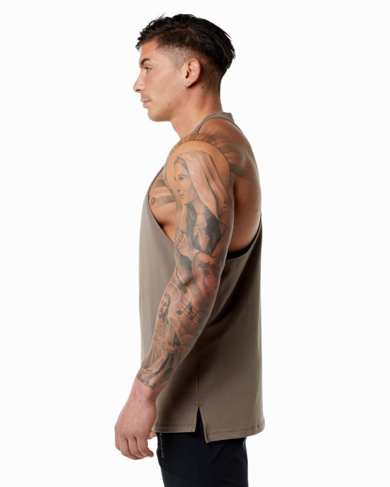 Mocha Alphalete Emblem Stringer Men's Stringers | 6735194-XC