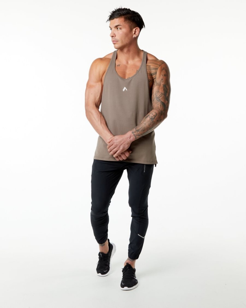 Mocha Alphalete Emblem Stringer Men's Stringers | 6735194-XC