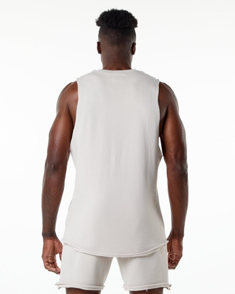 Moonstone Alphalete Very Terry Cutoff Men's Stringers | 4850263-JD